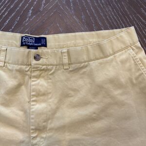 Polo Ralph Lauren 42" PROSPECT‎ YELLOW Shorts Mens Chino Flat Front EXCELLENT